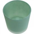 Floristik24 Glass flower pot green planter glass tub Ø11.5cm H11cm
