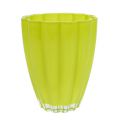 Floristik24 Glass vase &quot;Bloom&quot; lime Ø14cm H17cm