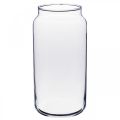 Floristik24 Flower vase glass clear glass vase table decoration Ø8cm H20cm