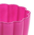 Floristik24 Glass Vase &quot;Bloom&quot; Pink Ø14cm H17cm