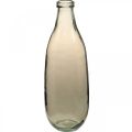 Floristik24 Glass vase brown large floor vase or table decoration glass Ø15cm H40cm