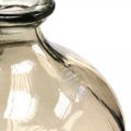 Floristik24 Glass vase round brown glass decoration vase rustic Ø16.5cm H18cm