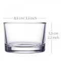 Floristik24 Glass vase clear Ø8.5cm H5.5cm