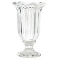 Floristik24 Glass vase vase with base glass flower vase Ø13.5cm H22cm