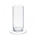 Floristik24 Glass vase with foot Clear Ø6cm H15cm
