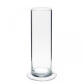 Floristik24 Glass vase with foot Clear Ø6cm H20cm