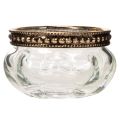 Set of 4 Clear Glass Tealight