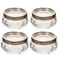 Set of 4 Clear Glass Tealight