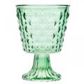 Glass lantern Ø11.5cmH15.5cm turquoise