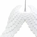 Floristik24 Christmas tree decorations angel wings glitter white 16cm 12pcs