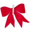 Red Decorative Bows with Clip – Set of 4 (11 cm) for Christmas Decorations | Floristik24.co.uk
