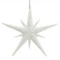 Floristik24 Glitter star to hang white 13cm 12pcs