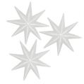 Floristik24 Glitter star white 10cm 12pcs