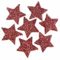 Floristik24 Glitter stars to sprinkle coral 2.5cm 48pcs
