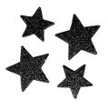 Floristik24 Glitter Stars Black 4-5cm 40pcs