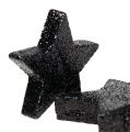 Floristik24 Glitter Stars Black 4-5cm 40pcs