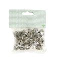 Floristik24 Bell clamp 19mm silver 20pcs