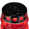 Grave candle red, lid black, memorial candle 4 days 23cm | Floristik24.co.uk