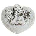Floristik24 Grave jewelry hearts with angels 9cm 3pcs