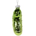 Glass Christmas Pickle Ornament Set – 7cm, Green, Pack of 4 | Floristik24.co.uk