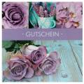 Floristik24 Voucher card rose lilac + envelope 1pc