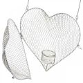 Floristik24 Hanging decoration wire heart, tealight holder for hanging 29×27.5cm