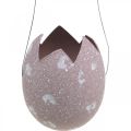 Floristik24 Easter egg to hang purple, pink, yellow egg plastic H6.5cm 6pcs