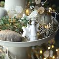 Set of 4 Ceramic Angel Hanging Decorations for Christmas Tree – 8cm, Grey | Floristik24.co.uk