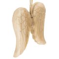 Floristik24 Wooden Angel Wings Hanging Ornament 12cm Natural Decoration