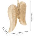 Wooden Angel Wings Hanging Ornament 12cm Natural Decoration | Floristik24.co.uk