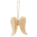 Wooden Angel Wings Hanging Ornament 12cm Natural Decoration | Floristik24.co.uk