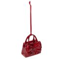 Floristik24 Decorative Polyresin Handbag Ornament with Bow for Hanging, 10cm, Bordeaux Red