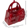 Decorative Polyresin Handbag Ornament with Bow for Hanging, 10cm, Bordeaux Red | Floristik24.co.uk