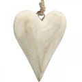 Floristik24 Heart made of wood, decorative heart for hanging, heart decoration H13cm 4pcs
