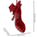 Deko Hanging Shoe Ornament with Bow 10x7x10cm Bordeaux Polyresin | Floristik24.co.uk