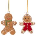 Floristik24 Decorative gingerbread man ornaments for Christmas trees, 6cm, 12 pieces