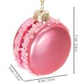 Christmas Tree Decorations Macaron Glass Ornaments 6cm Pastel Set of 6 | Floristik24.co.uk