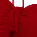 Red Flannel Hanging Bow with