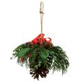 Floristik24 Christmas hanging decoration with cones and berries 16cm
