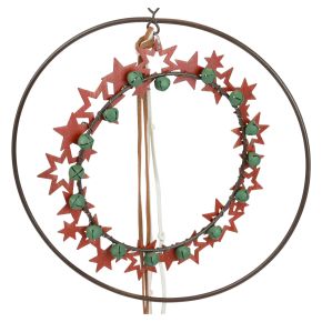 Floristik24 Hanging decoration Christmas decoration ring metal wood vintage Ø19cm