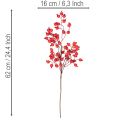 Künstlicher Rosehip-Zweig mit glänzenden roten Beeren, 62cm | Floristik24.co.uk