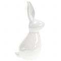 Floristik24 Decorative bunny white mother of pearl H22.5cm