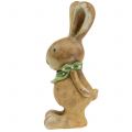 Floristik24 Easter bunny with neckerchief brown, green 26cm 2pcs