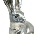 Floristik24 Deco rabbit silver H36cm