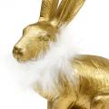 Floristik24 Easter Bunny with Feather Boa Spring Decoration Bunny Golden Easter Decoration