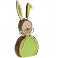 Floristik24 Deco rabbit wood assorted colors 10cm 8pcs