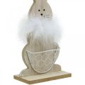 Floristik24 Bunny with basket Easter bunny wooden decoration Easter nature H30cm