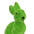 Floristik24 Bunny flocked green 15cm 3pcs