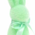 Floristik24 Bunny flocked mint green 16cm 4pcs