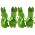 Floristik24 Bunny flocked green 16cm 4pcs